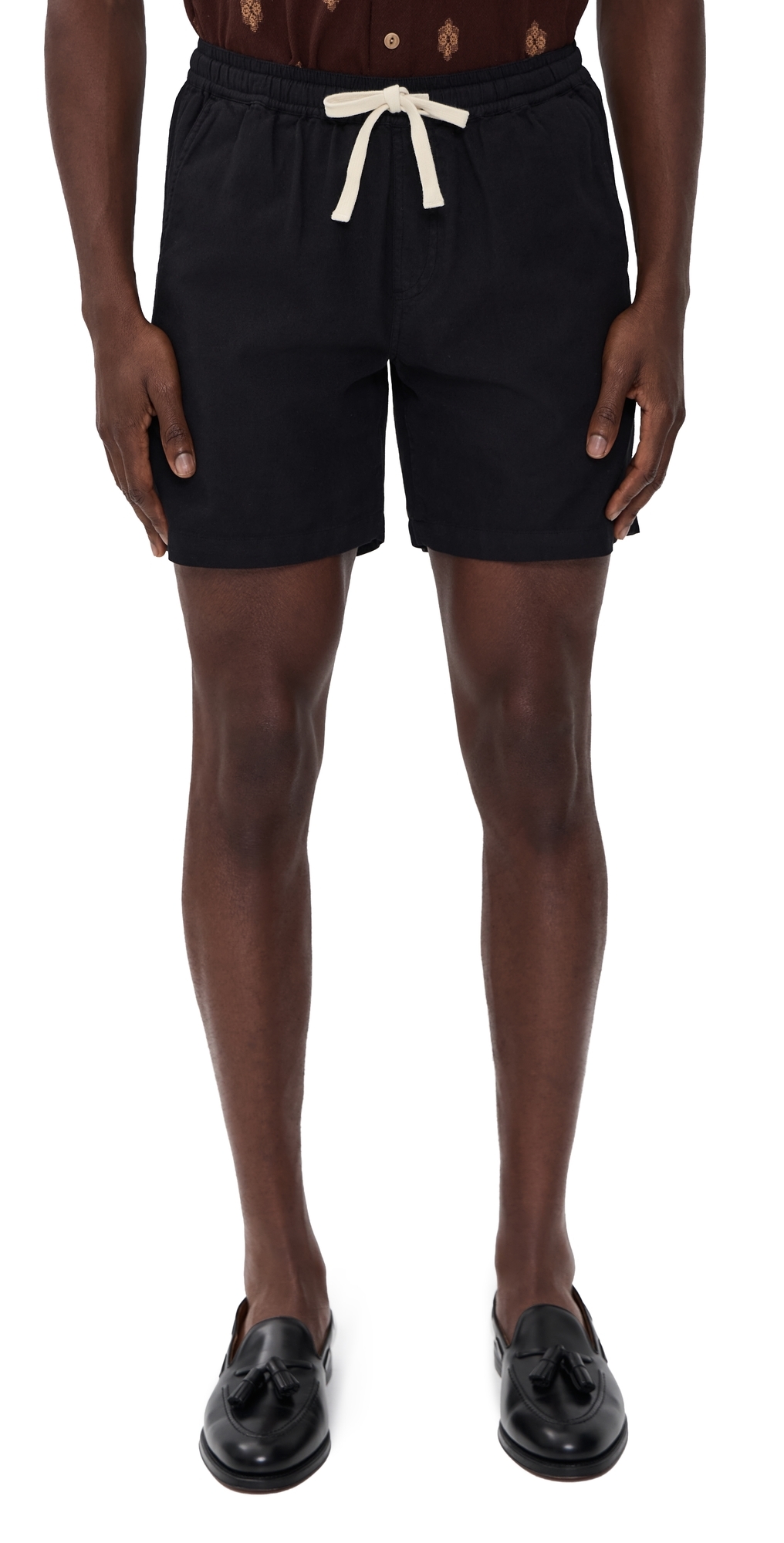 Linen Shorts Black