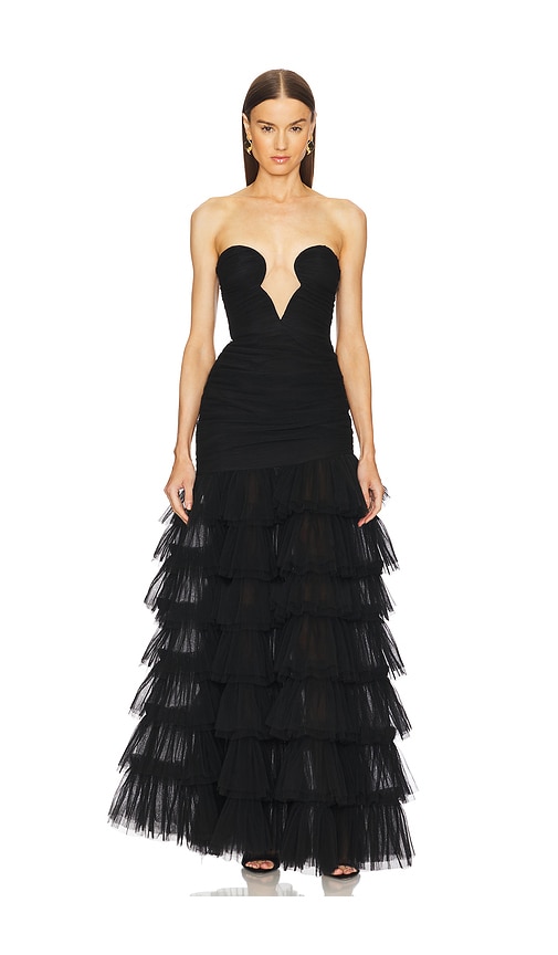 Michael Costello x REVOLVE Elizabeth Gown in Black.  XS. Also in L, M, S
