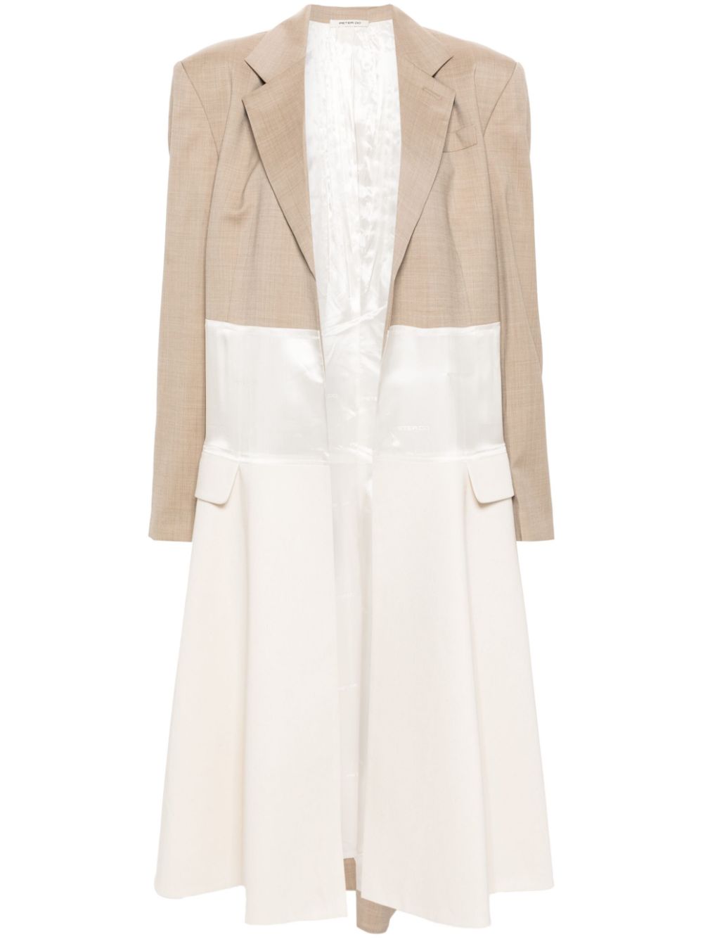 Collage panelled coat - Neutrals