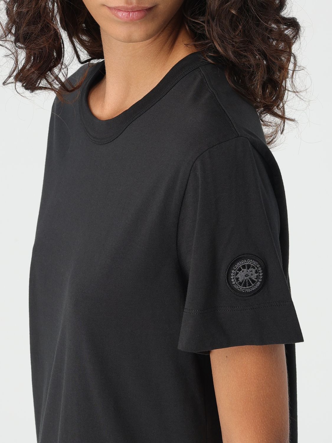 Logo-appliqué cotton T-shirt - Black