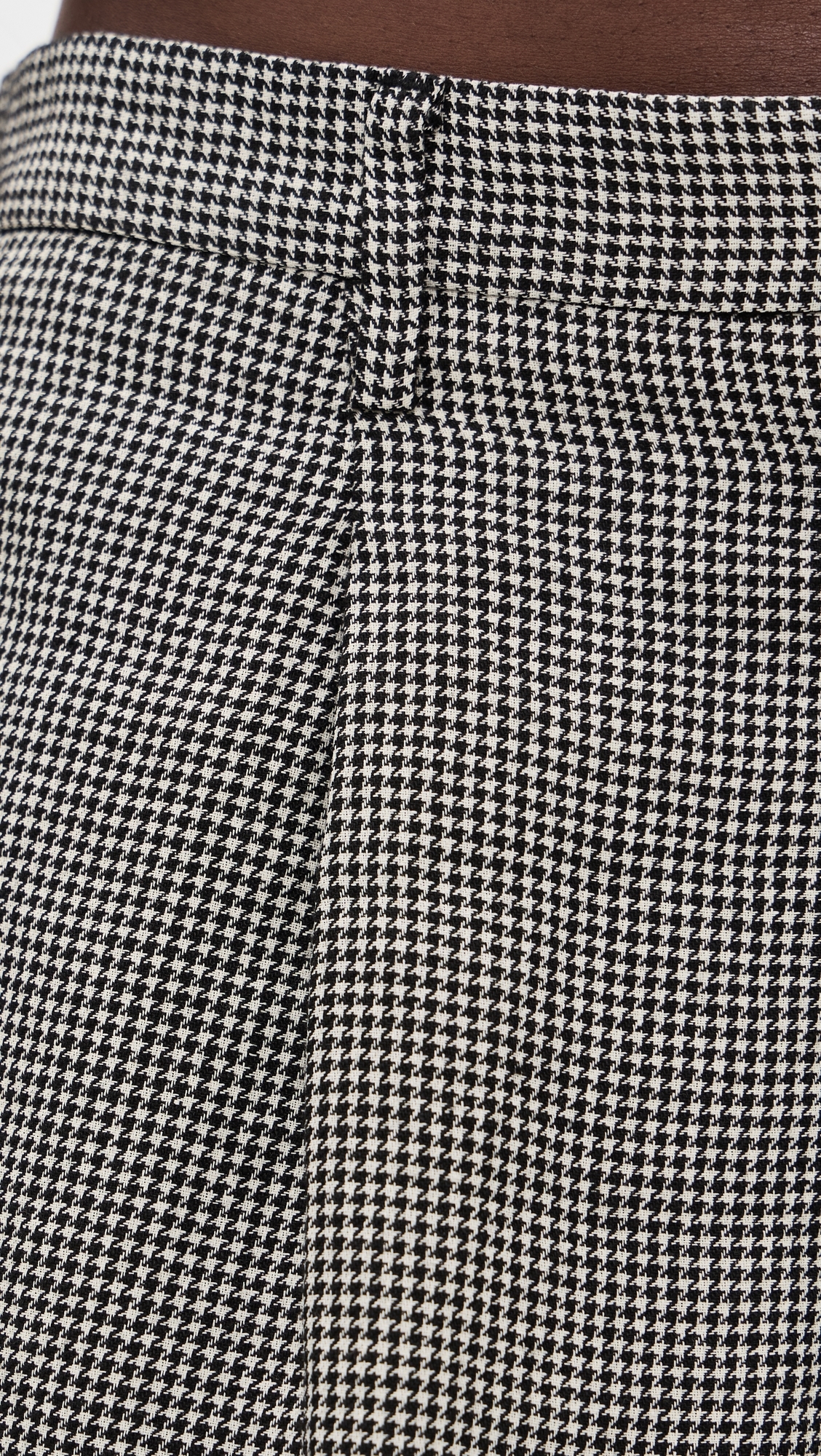 Jumbo Tailored Shorts Black And White Houndstooth