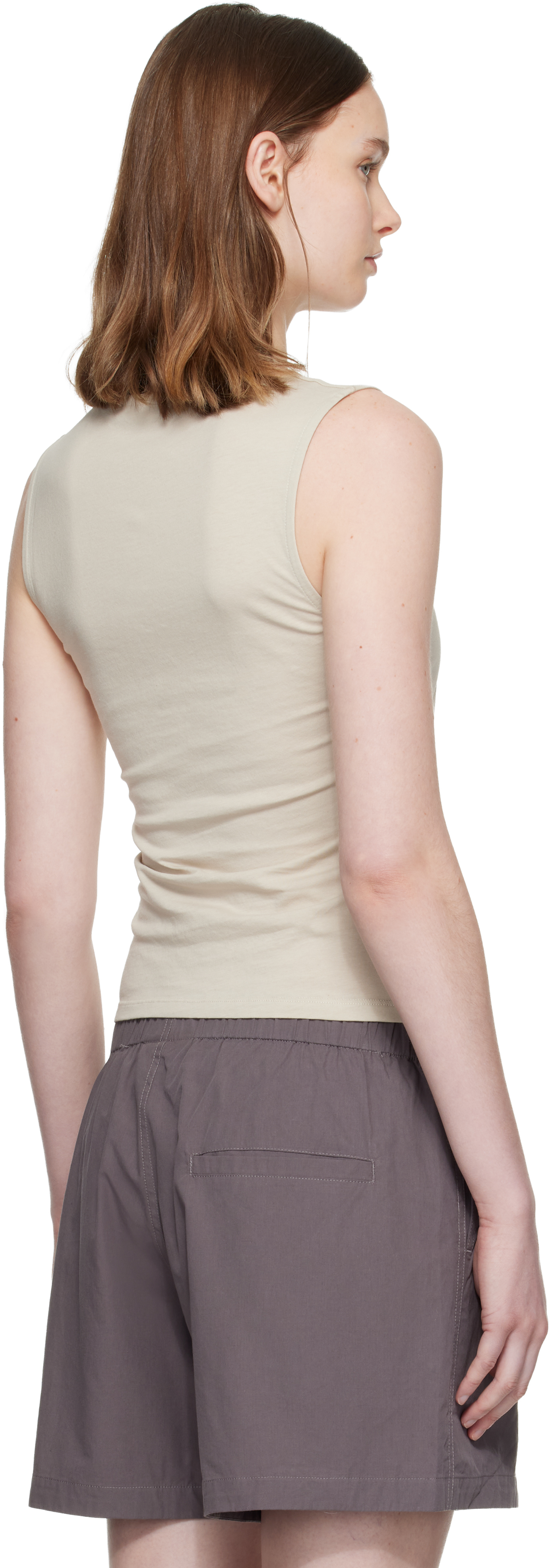 Beige Manir Tank Top