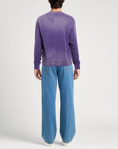 Man Sweatshirt Purple Size L Cotton