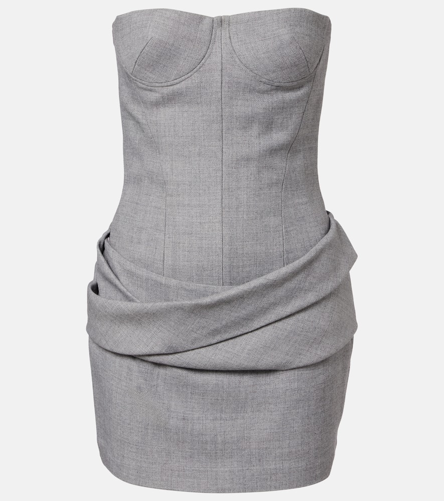 Draped bustier dress