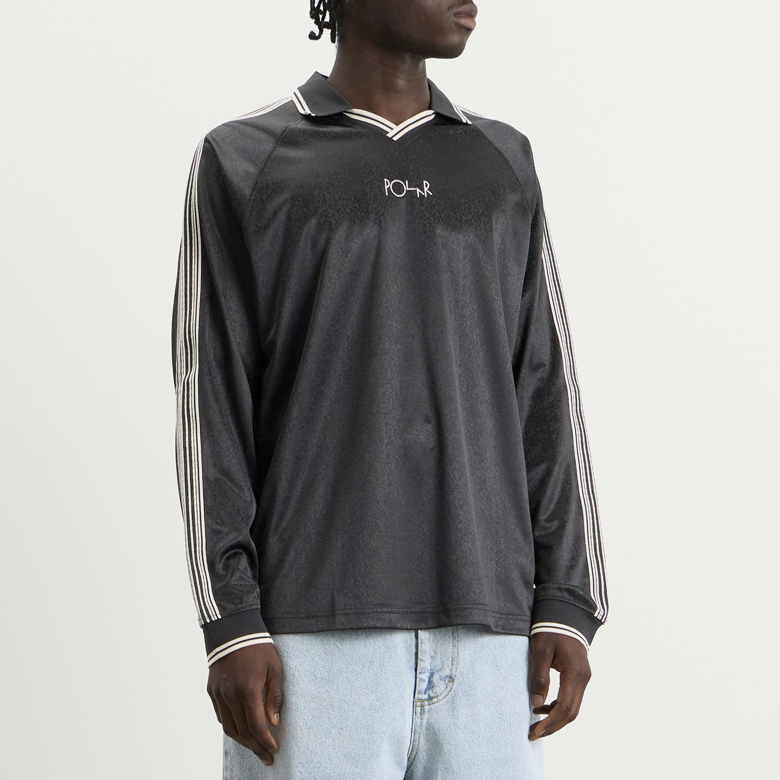 Men's Davie Long Sleeve Football Shirt Black