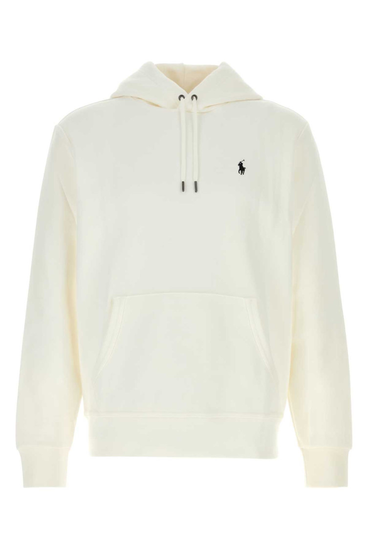 White Cotton Blend Sweatshirt Whitec9760 Exterior: Polyester Felpe - Men