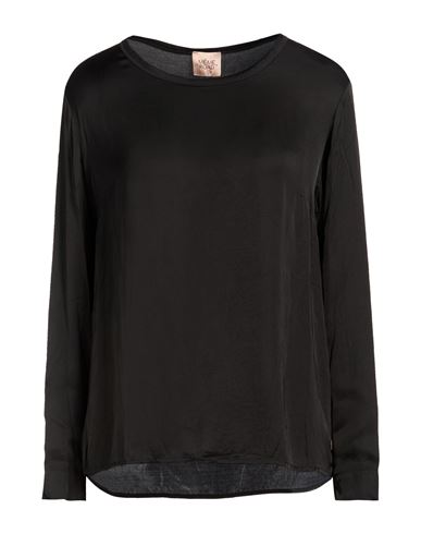 Même Road Woman Top Black Size 10 Rayon, Viscose