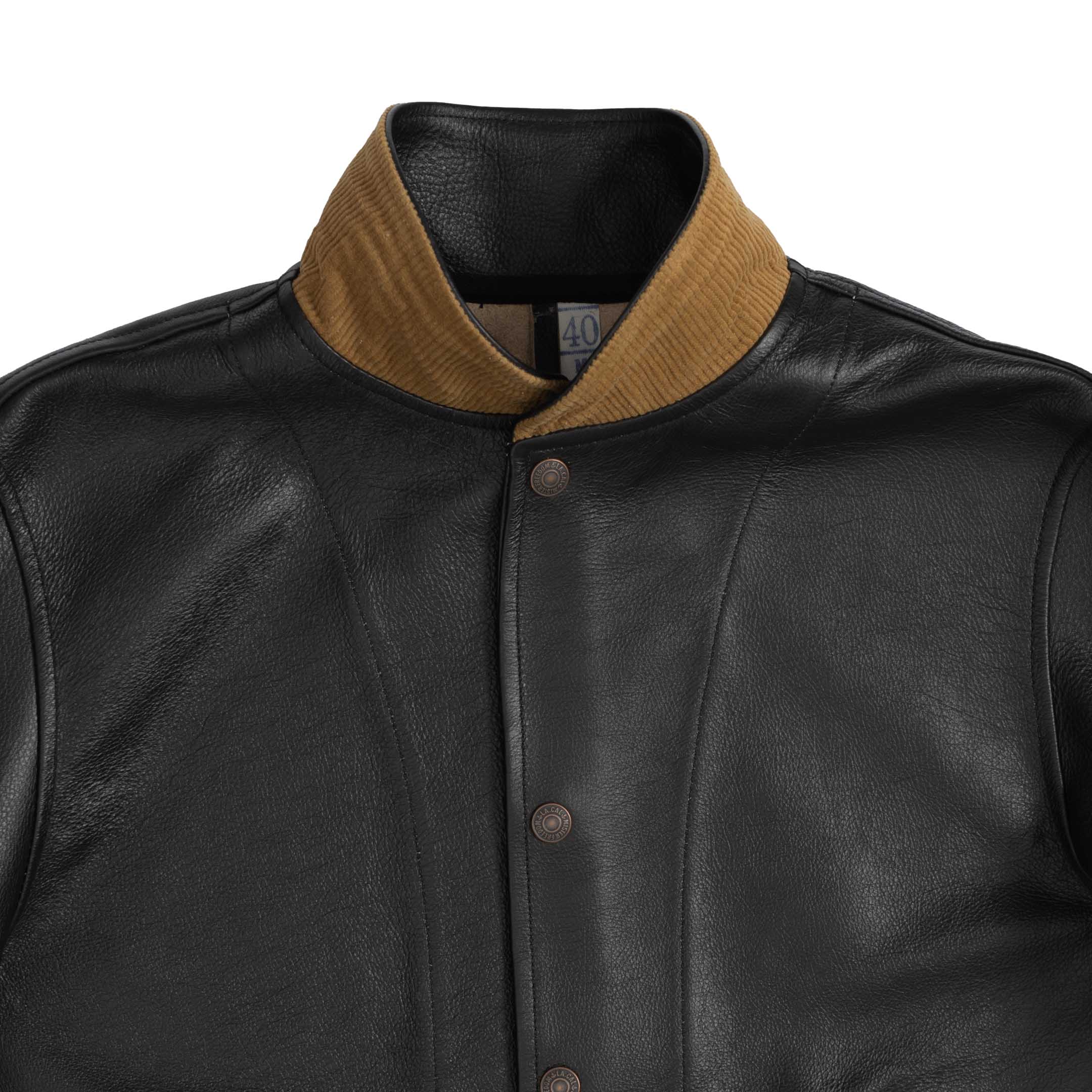 Campus 'Stud' Leather Jacket Black