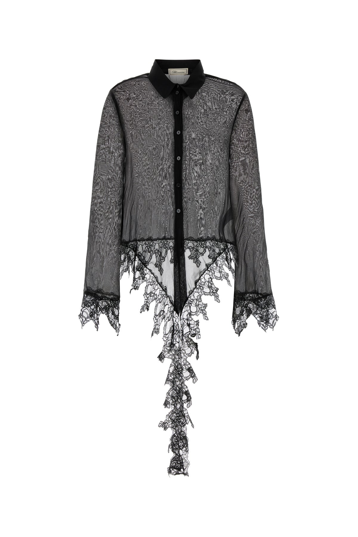 BLUMARINE Camicia in chiffon nero DONNA