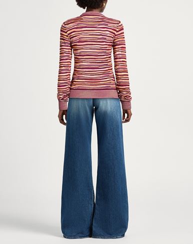 Woman Sweater Burgundy Size L Wool, Viscose, Cotton, Metallic fiber