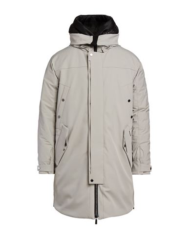 Woman Coat Light grey Size 12 Polyamide, Polyester, Elastane