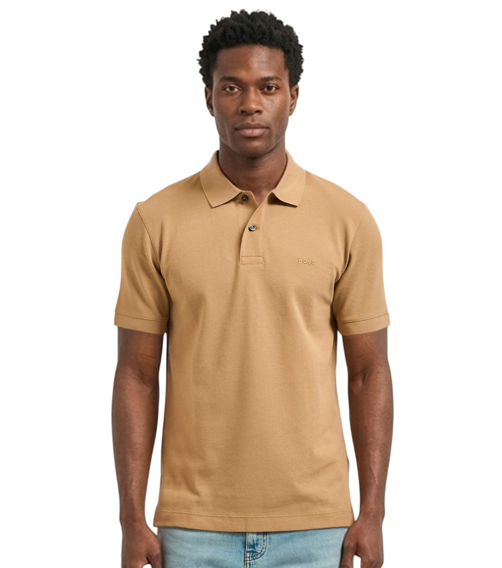 Brown Shirt Collar Polos