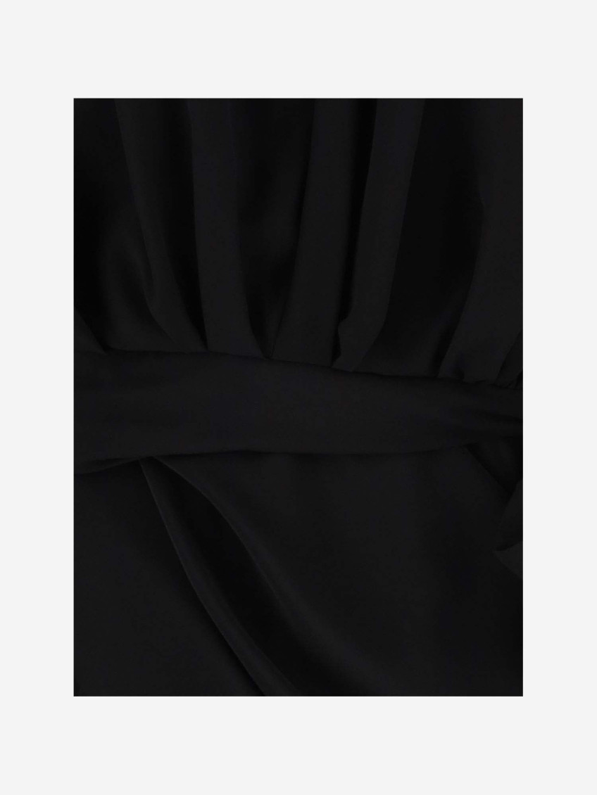 Draped Silk Dress