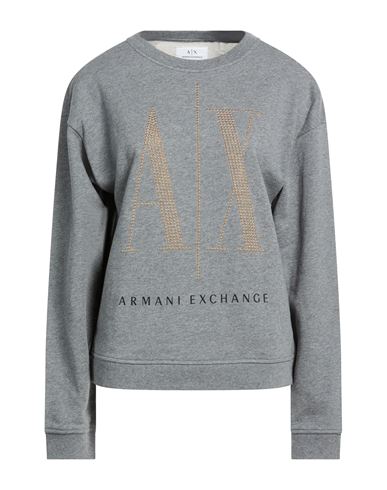 Woman Sweatshirt Grey Size L Cotton, Elastane