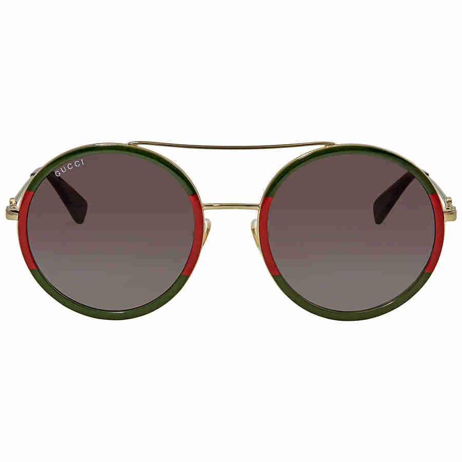 Green Gradient Round Sunglasses GG0061S-003