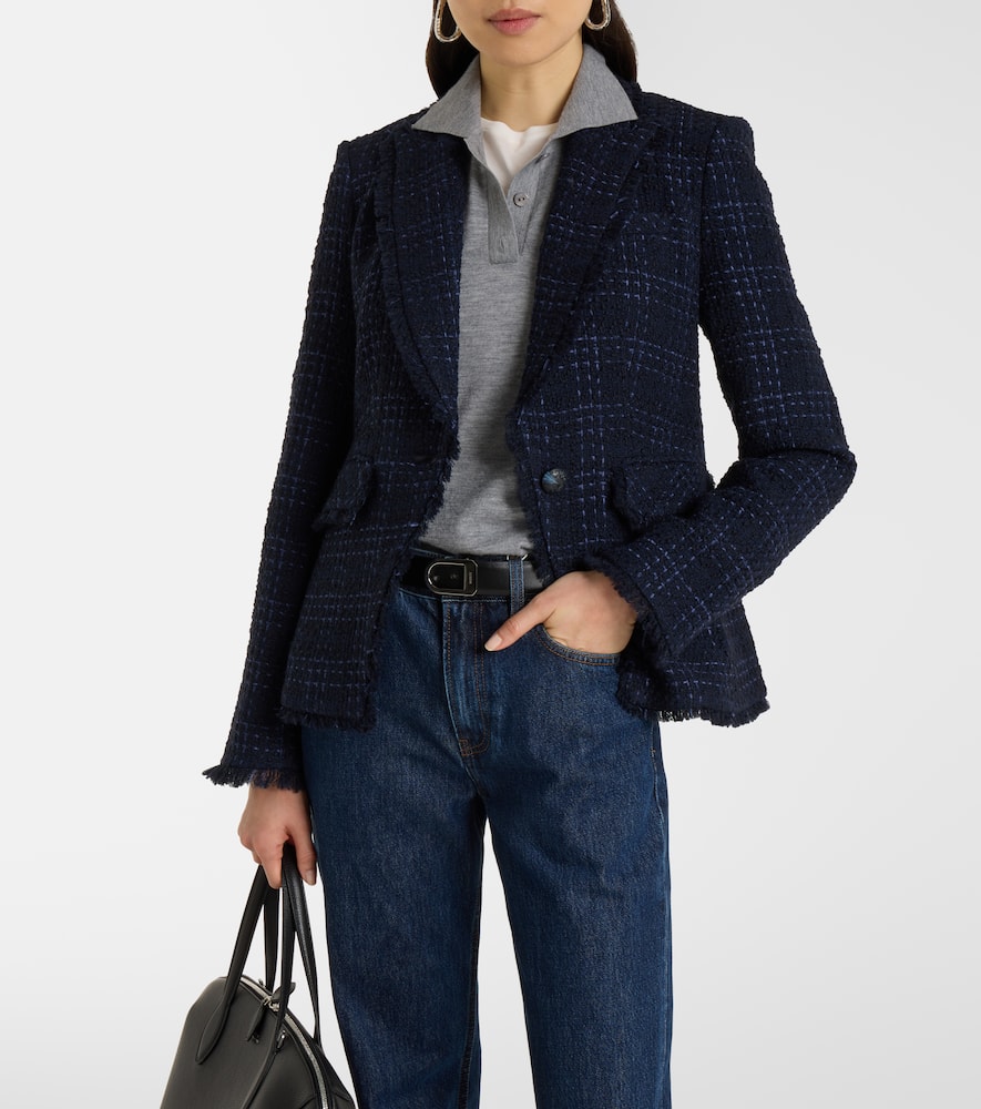 Checked tweed blazer