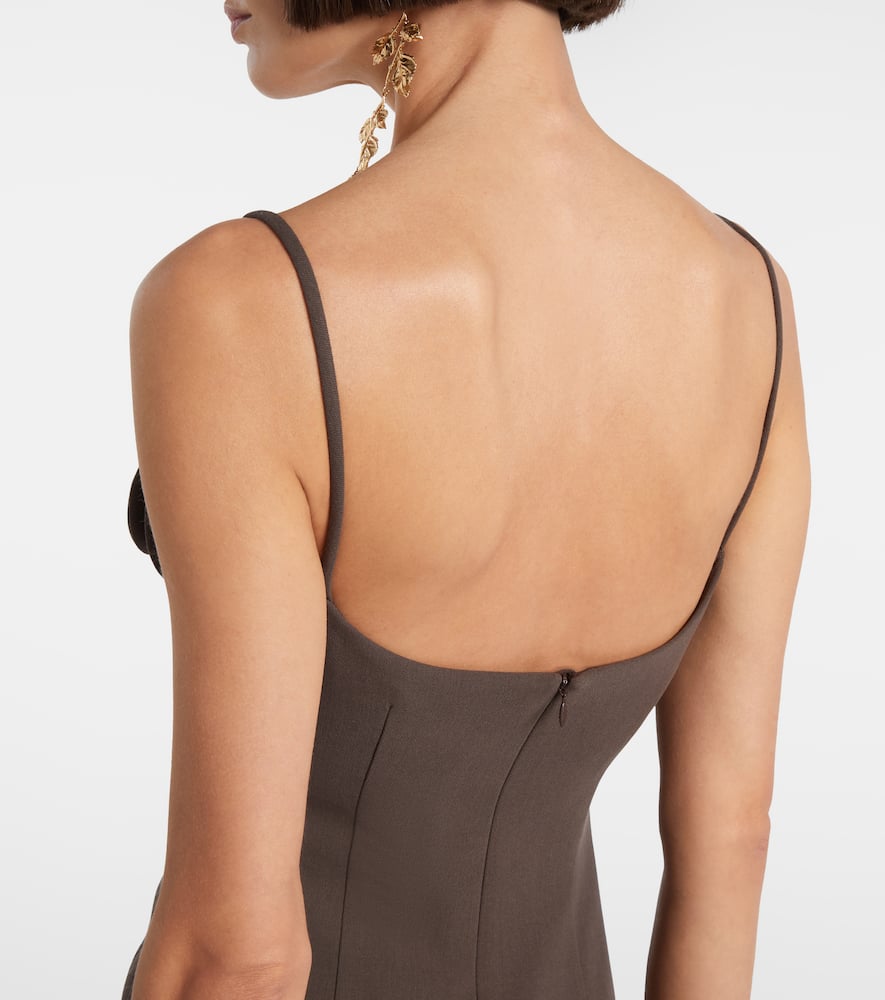 Wool-blend minidress
