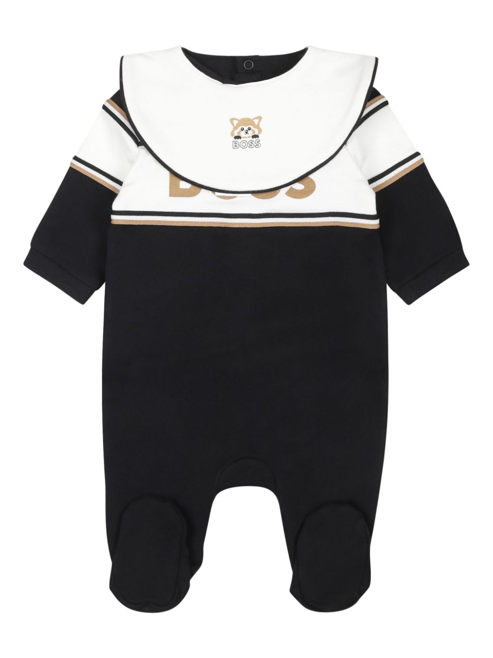Logo-print babygrow set - Black