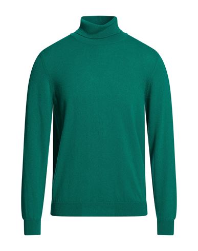 Man Turtleneck Green Size 38 Virgin Wool, Cashmere