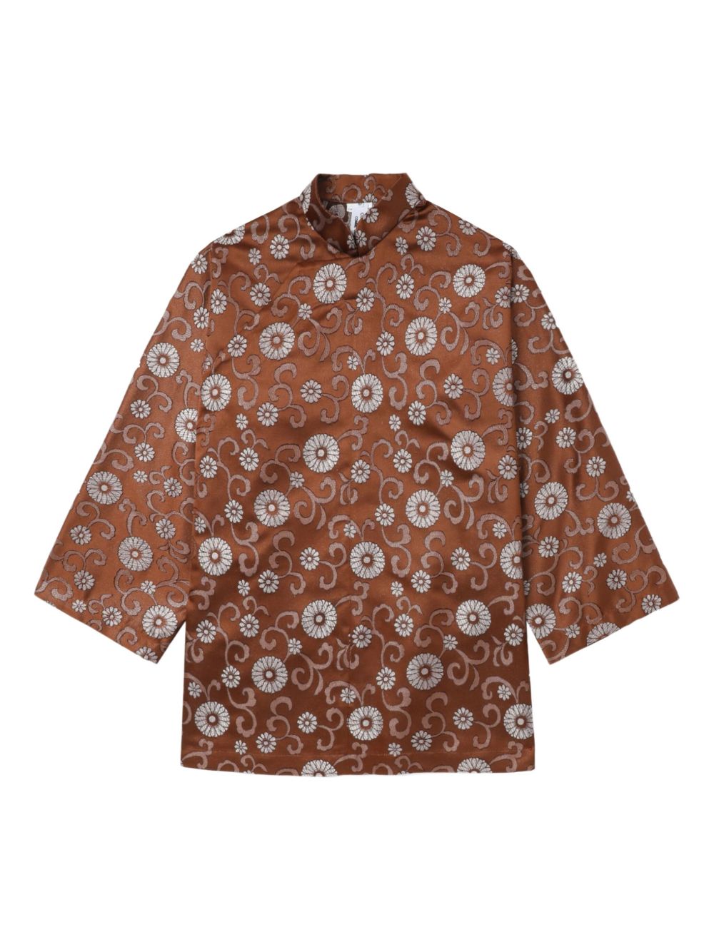Floral-print blouse - Brown