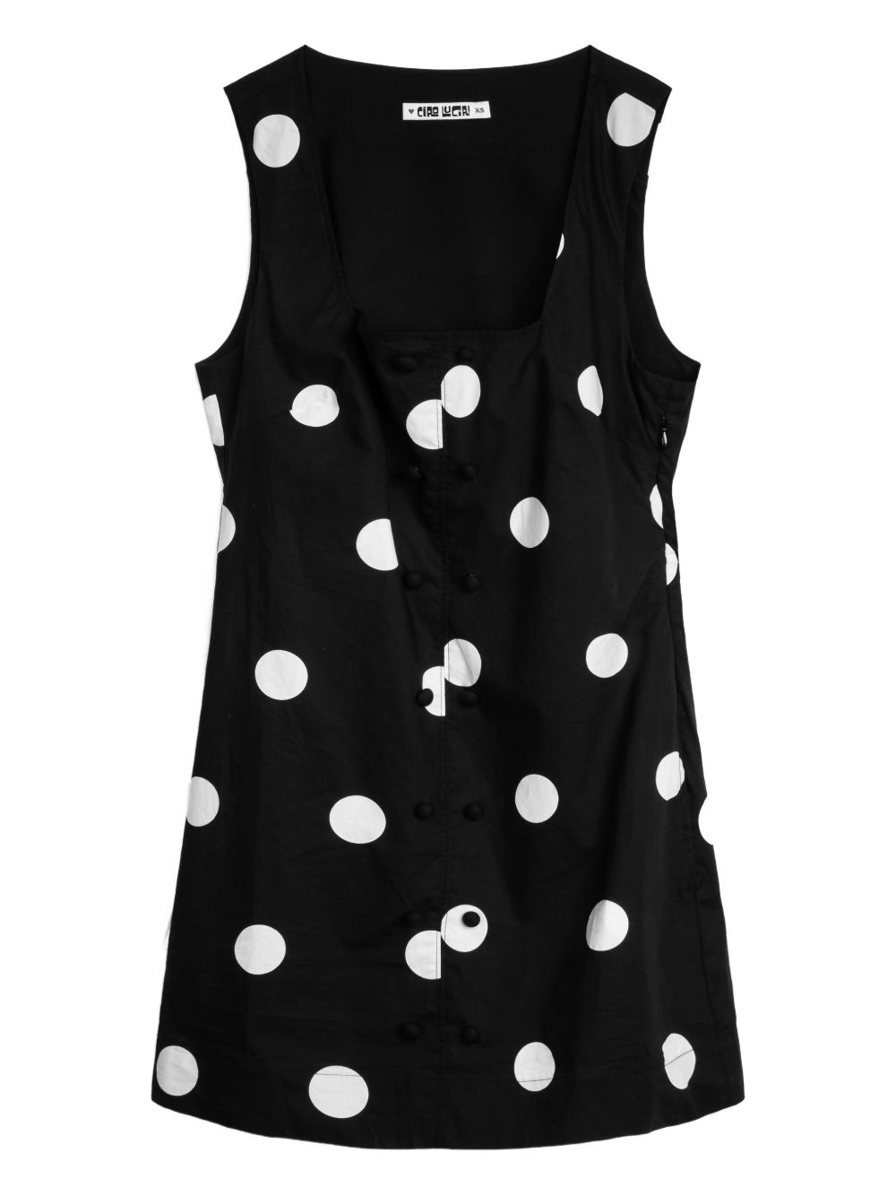 Ciao Lucia Virginie polka-dot button-front dress - Black