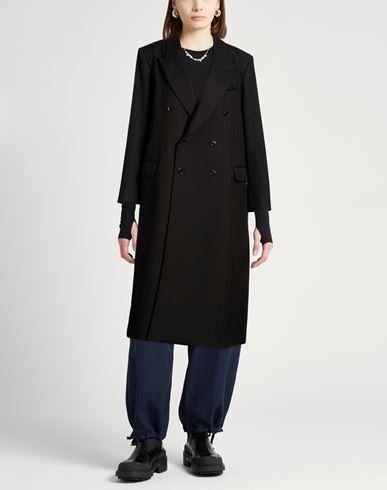 Woman Coat Black Size 4 Virgin Wool