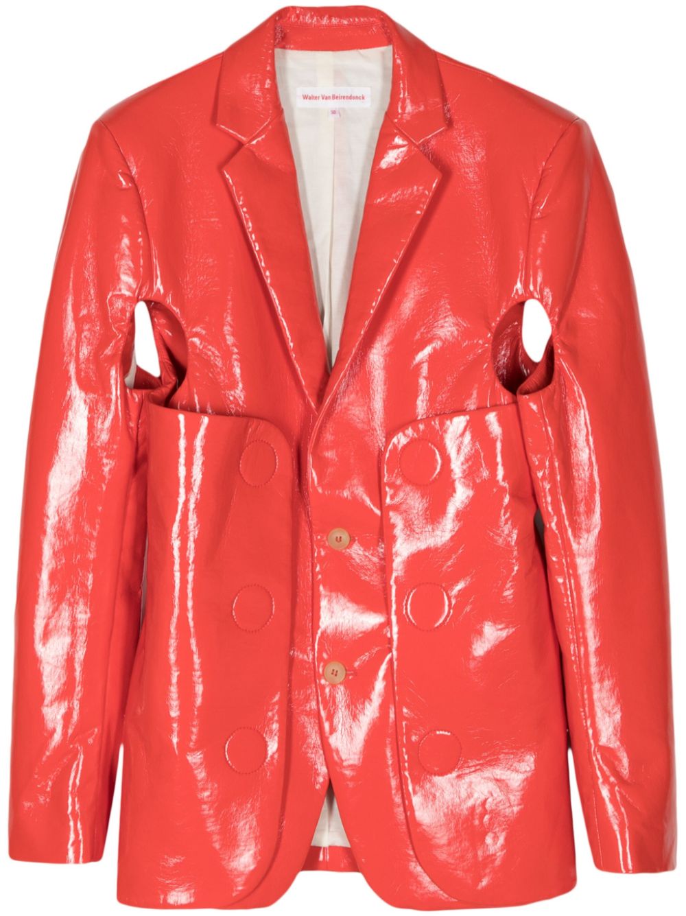 Star cut-out blazer - Red