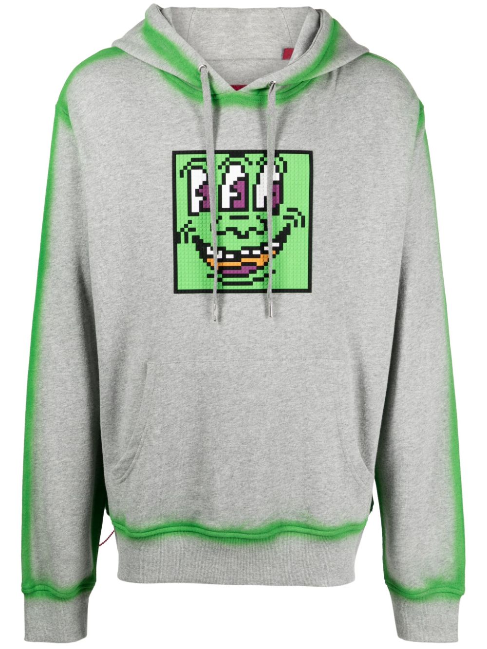 Triple The Eyes graphic-print cotton hoodie - Grey