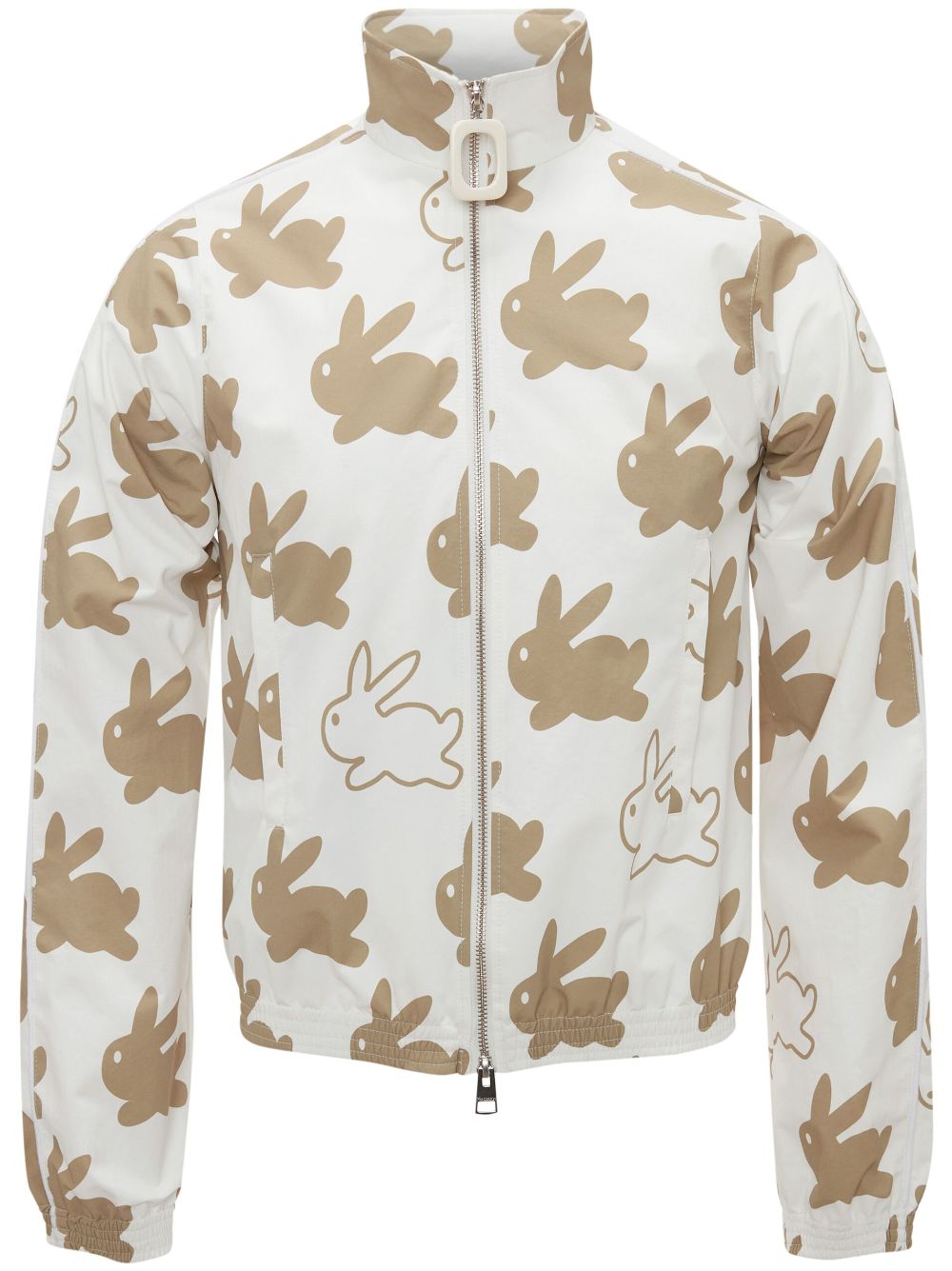 Bunny-print technical jacket - White