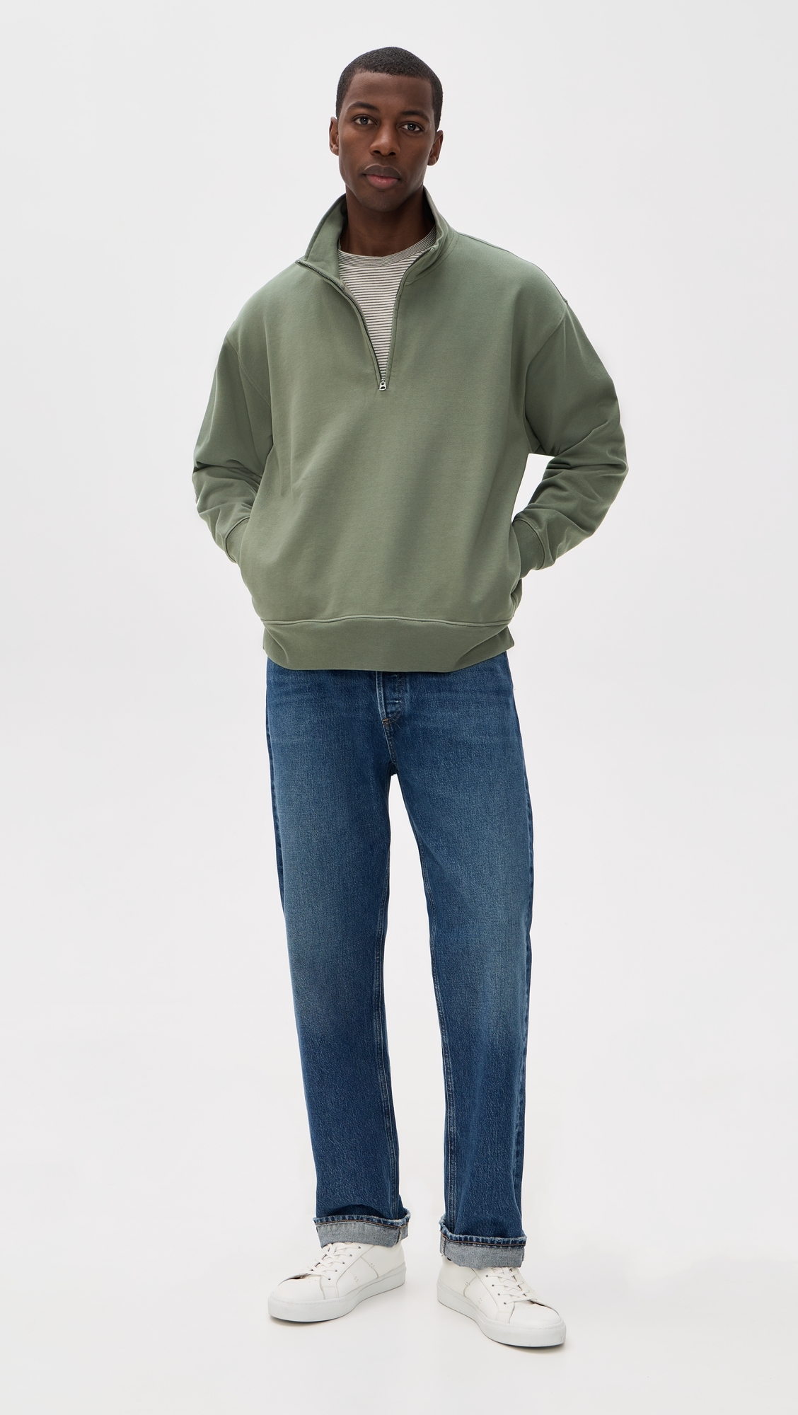 Quarter Zip Pullover Olive