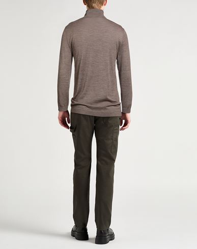 Man Turtleneck Khaki Size XL Alpaca wool, Silk