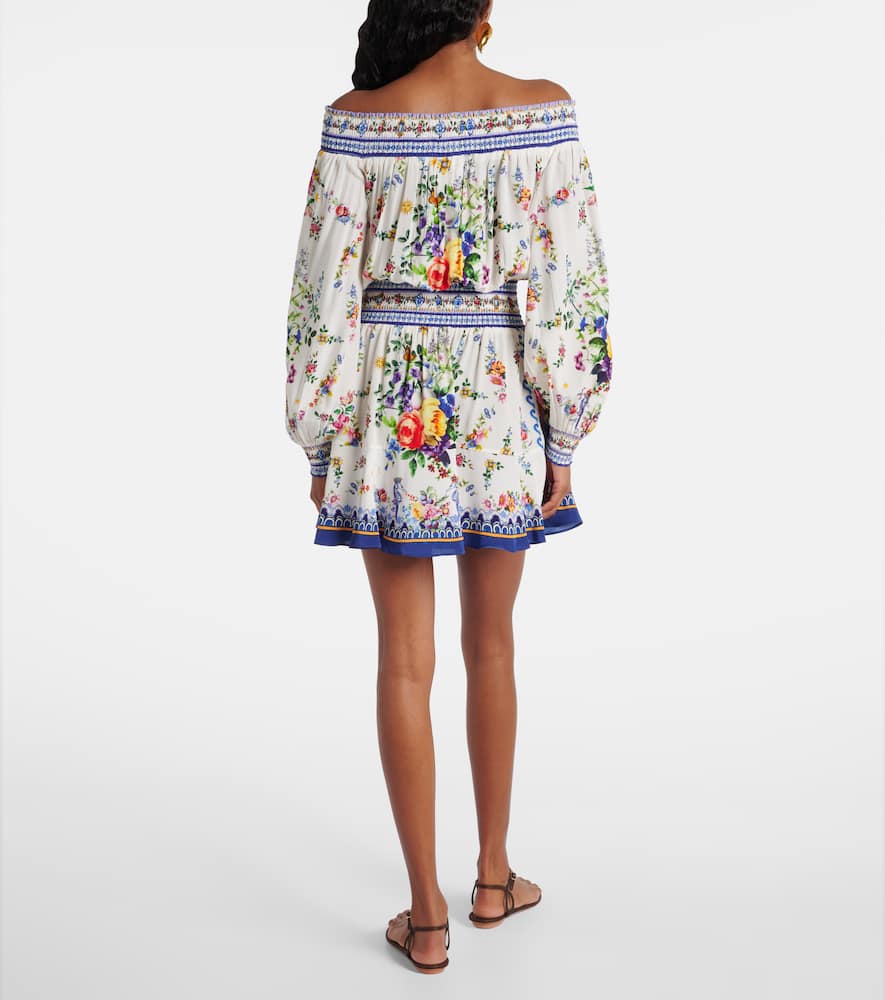 Tiles Darls embellished silk minidress