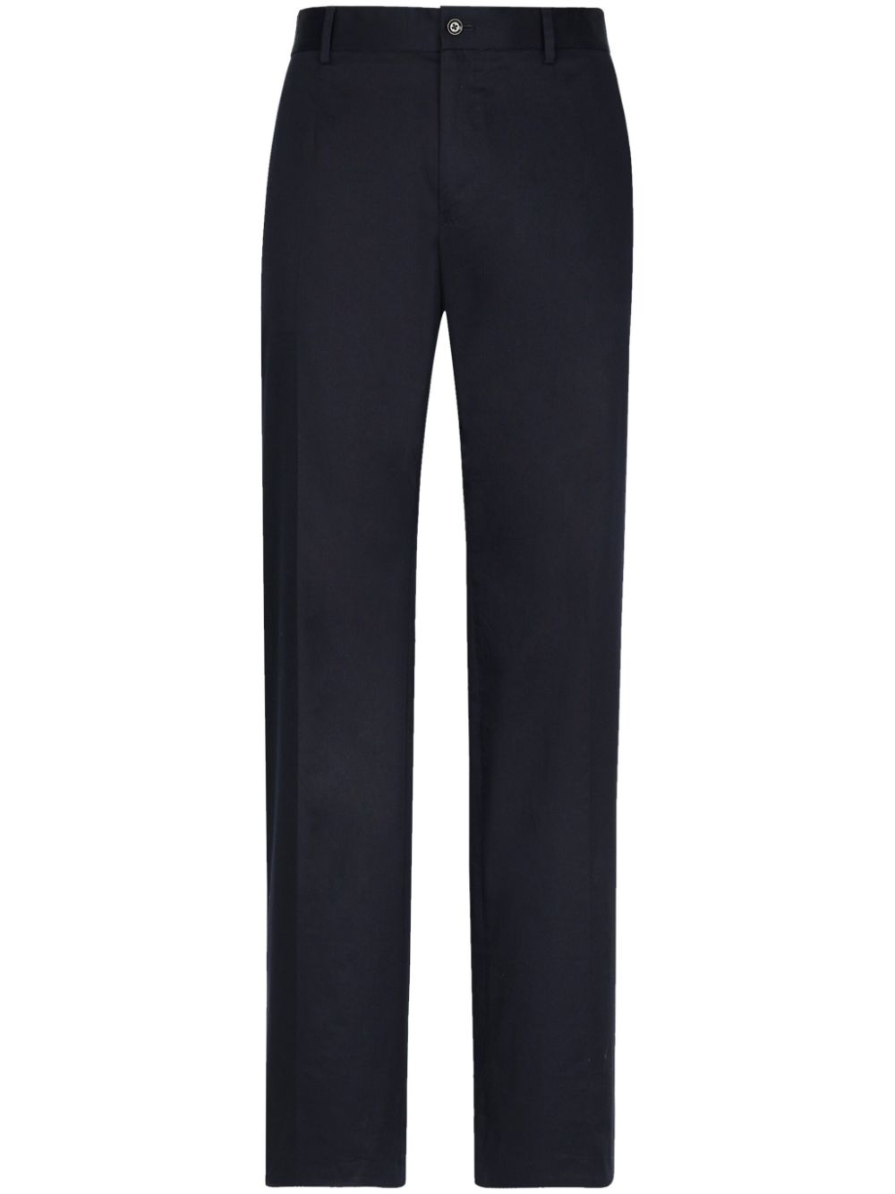 Straight-leg cotton trousers - Blue