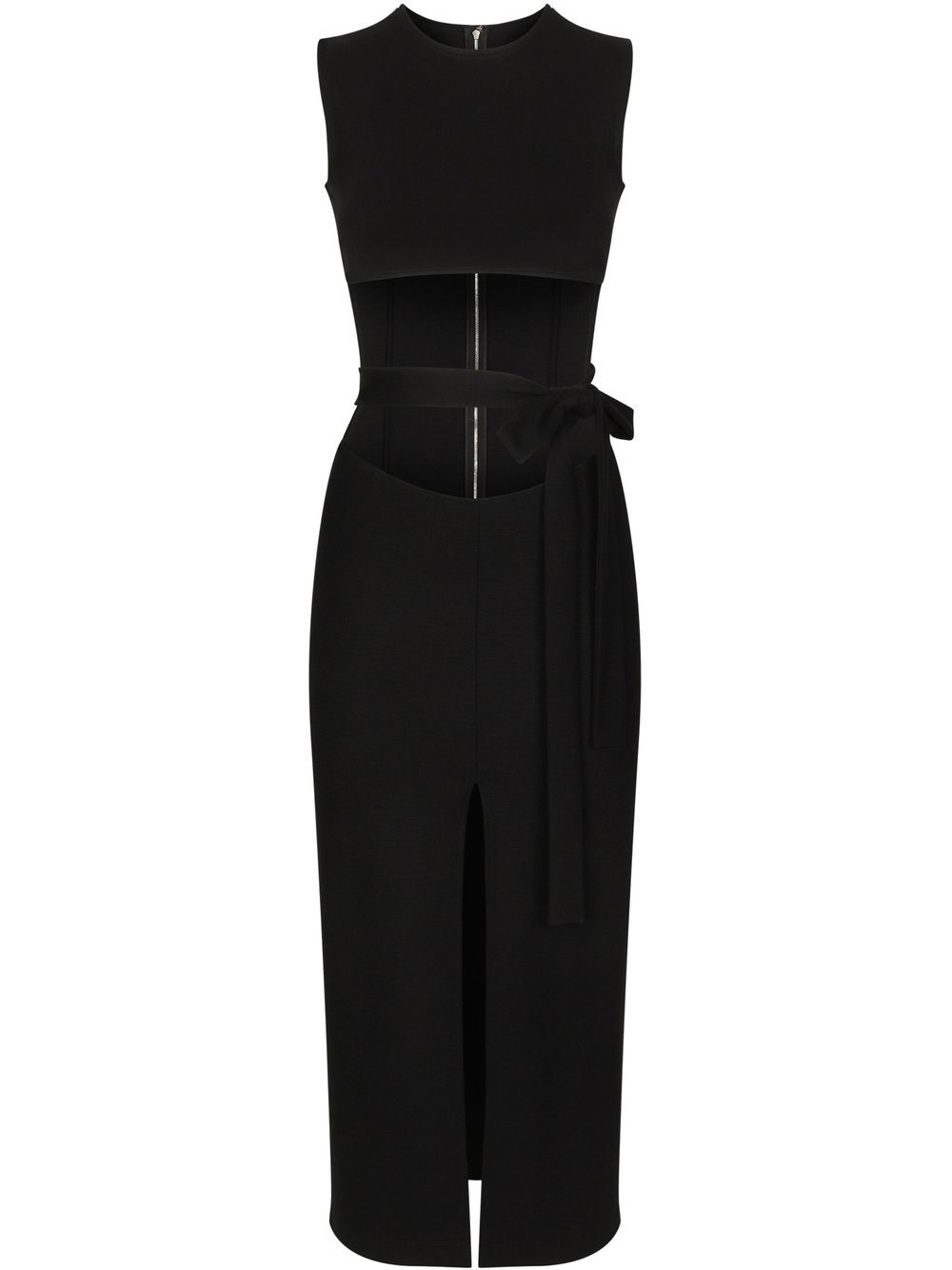 Belted midi dress - Black