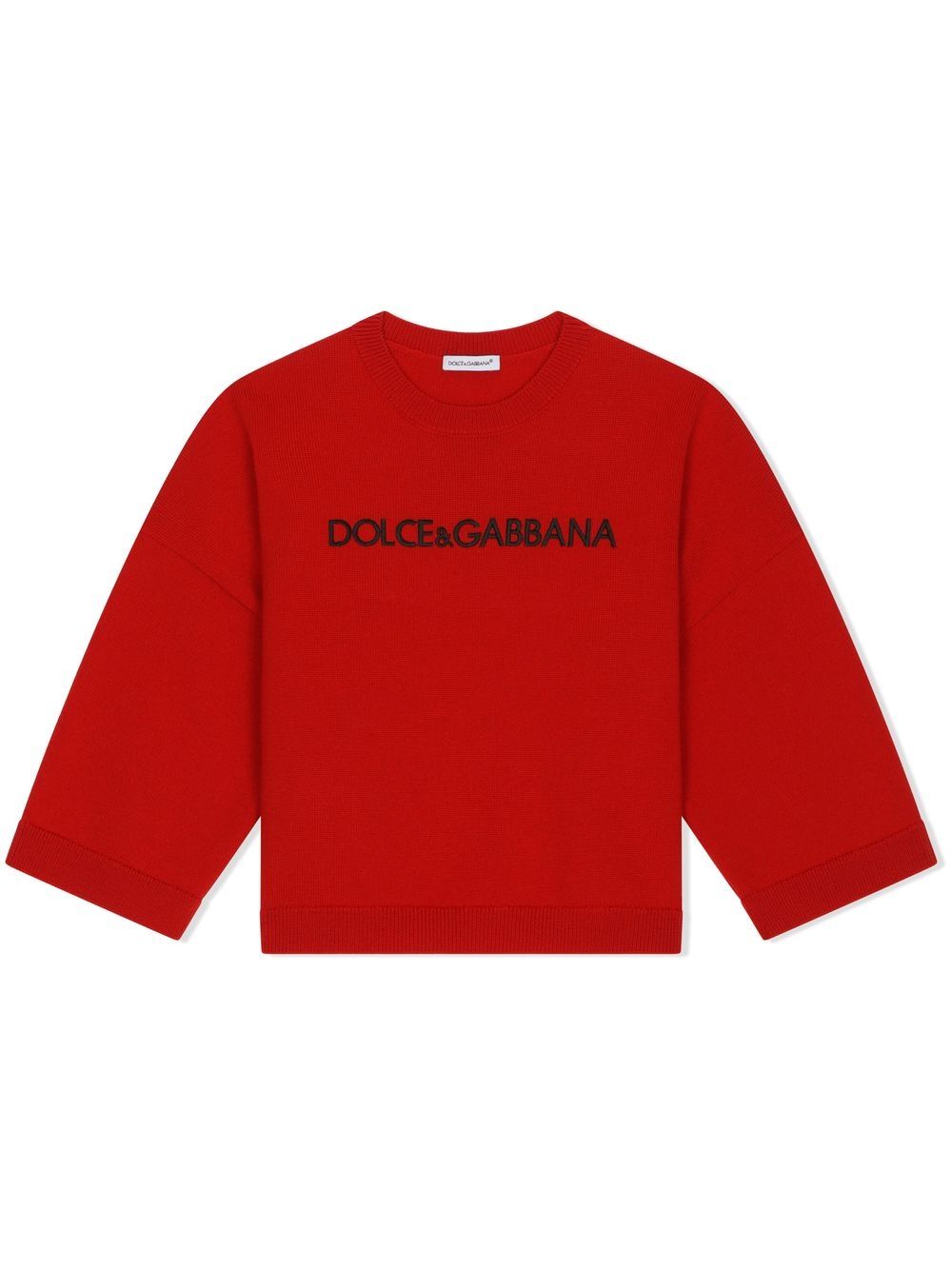 Logo-embroidered wool jumper