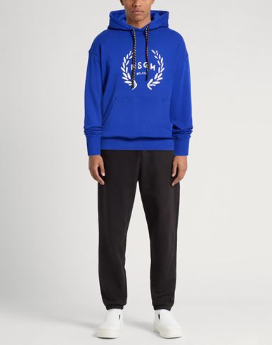 Man Sweatshirt Bright blue Size S Cotton