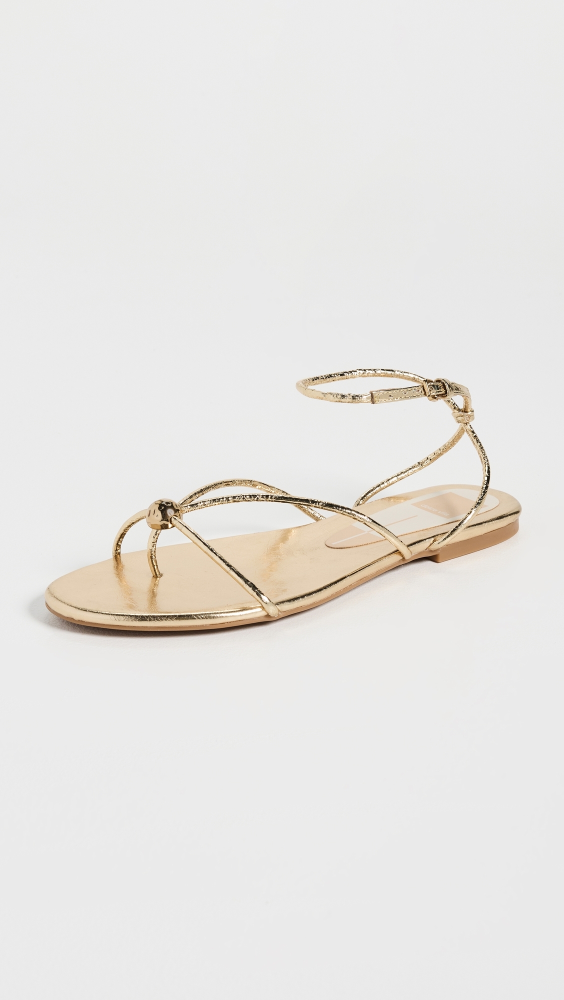 Dolce Vita Kenley Sandals Gold Distressed Leather