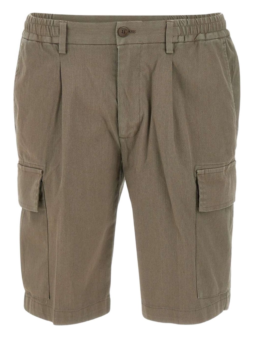 Pleated cargo shorts - Brown