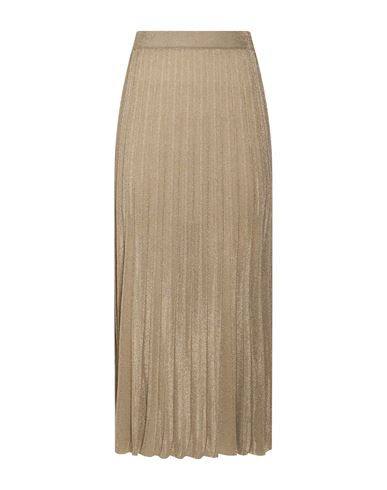 Woman Midi skirt Sand Size 10 Viscose, Metal