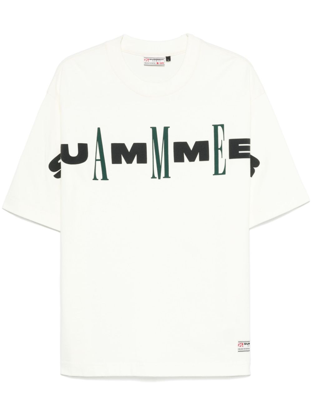 Logo-print T-shirt - Neutrals