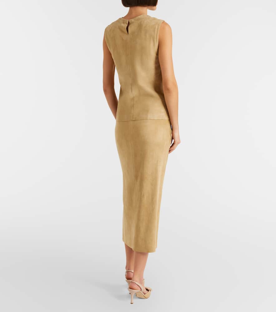 Taylor suede pencil skirt
