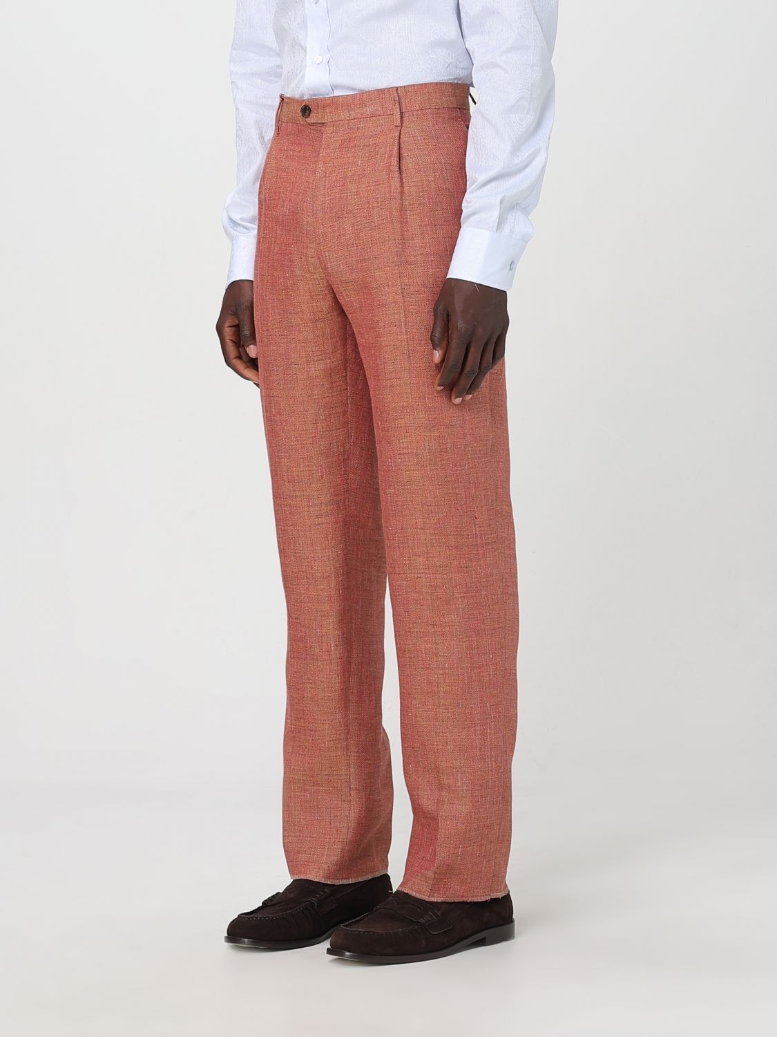 Pressed-crease trousers - Red