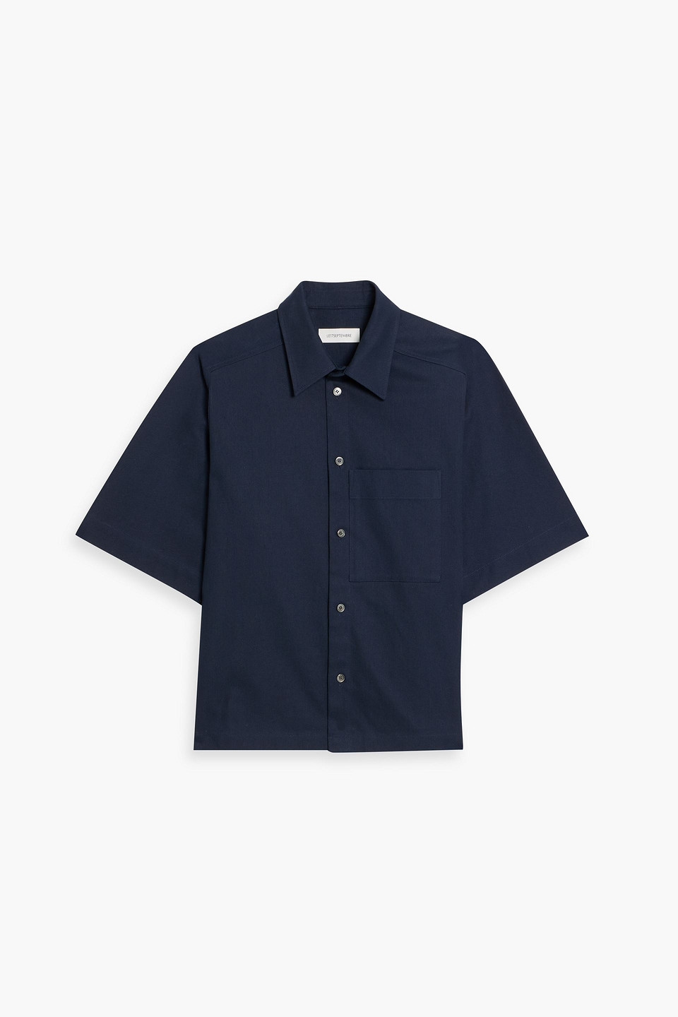 Cotton-blend canvas shirt - Blue - IT 46