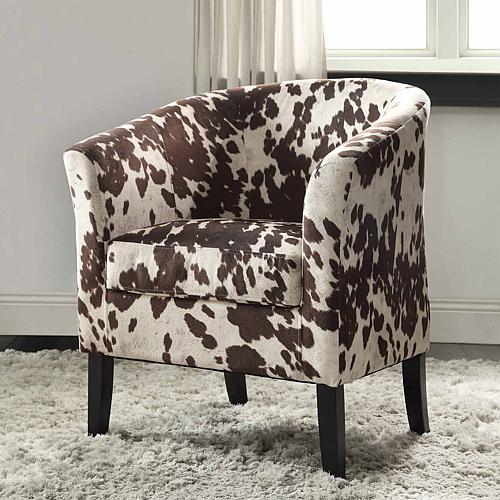 Home Jackson Cow-Print Club Chair