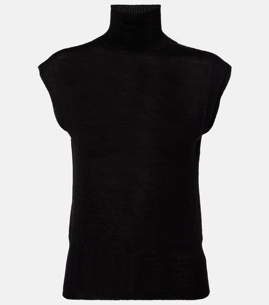 Virgin wool turtleneck top