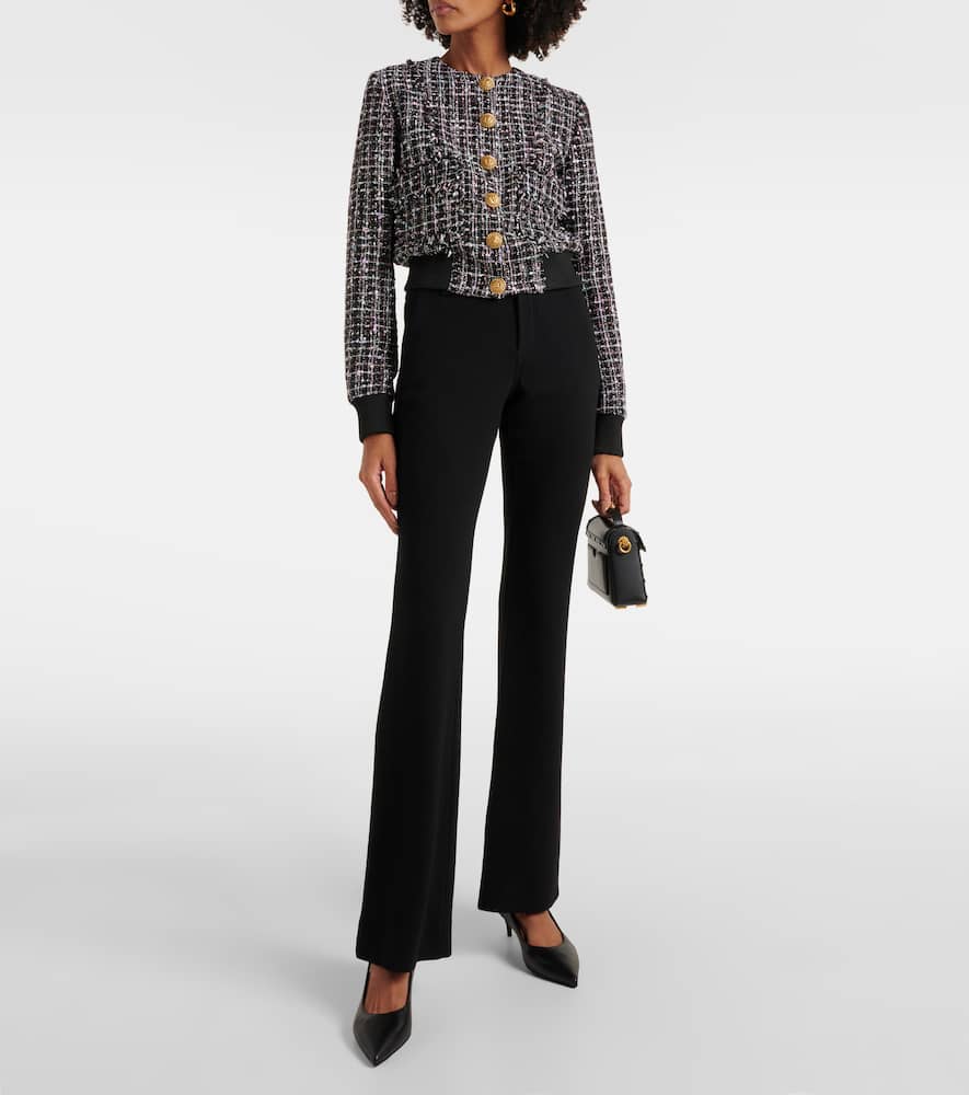 Tweed bomber jacket