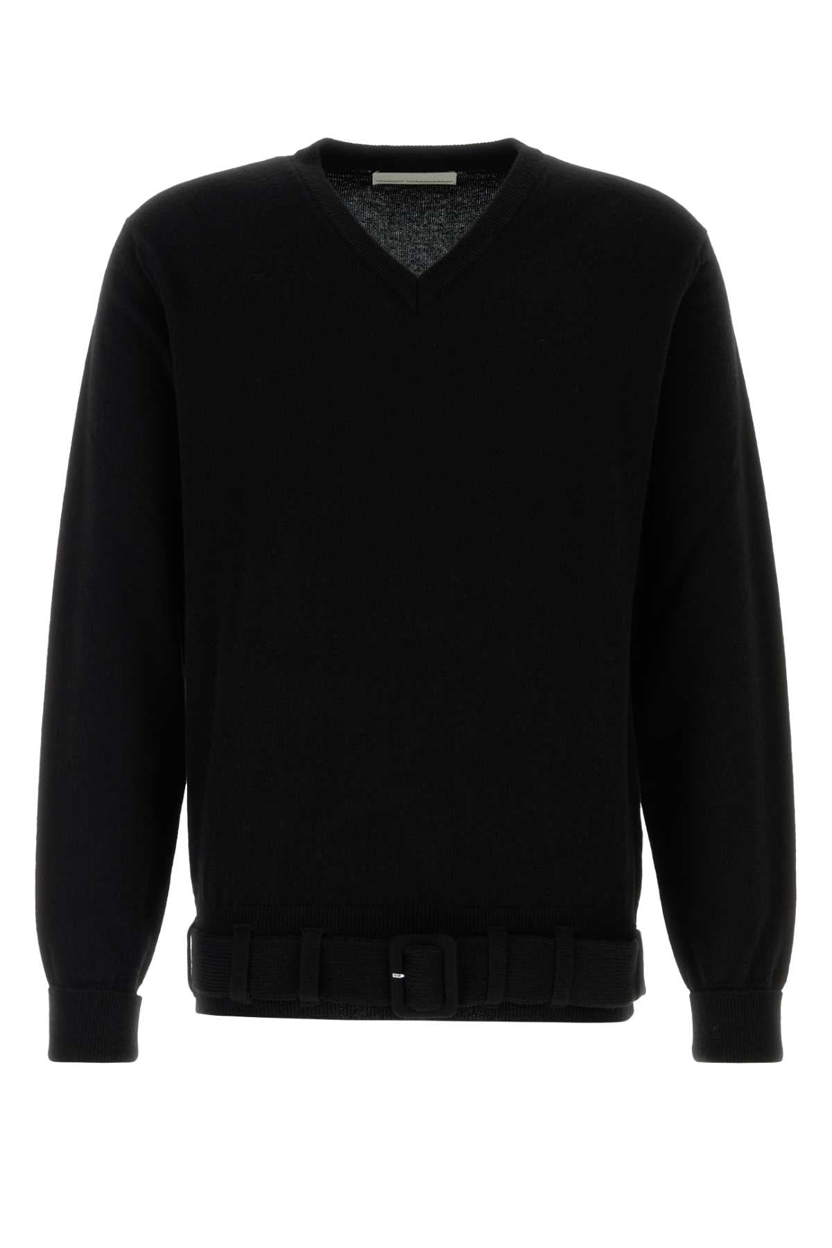 Belted Sweater — Black