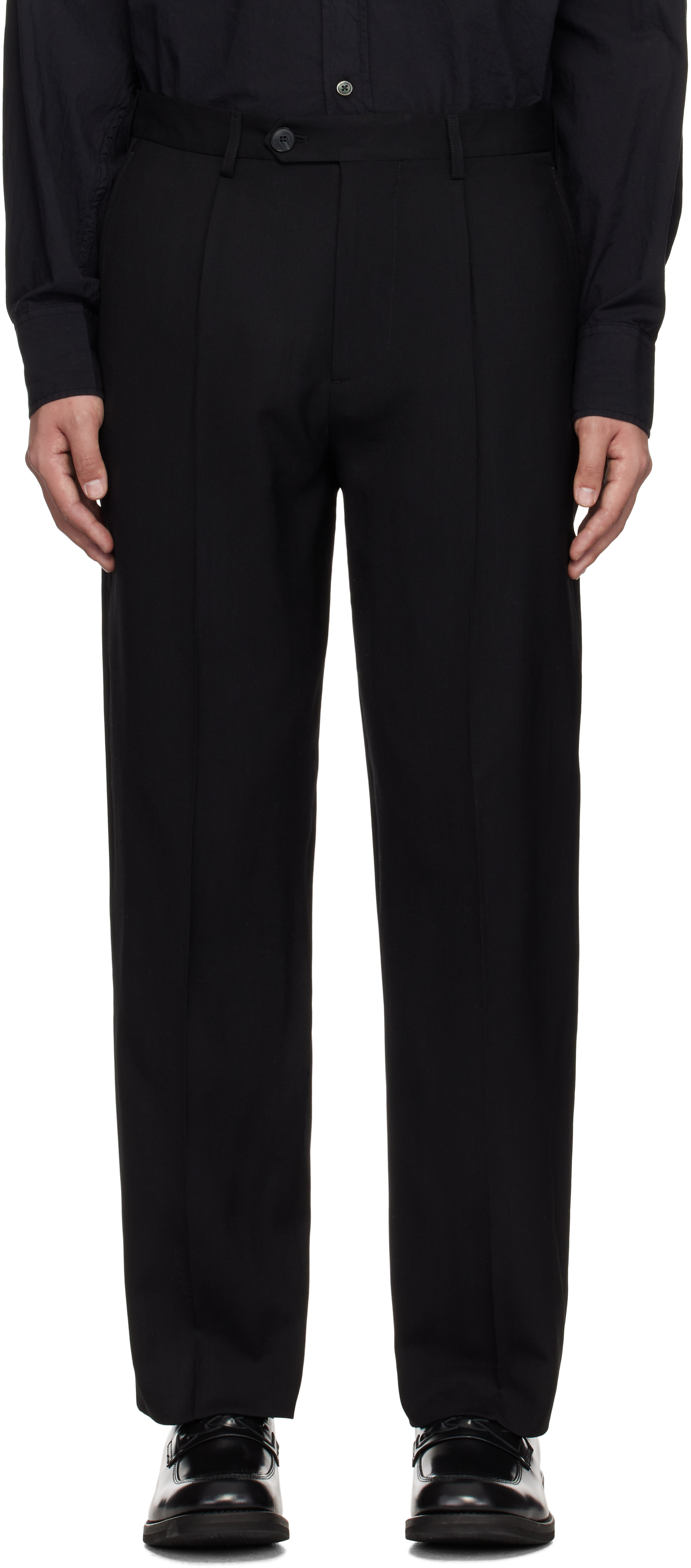 Mfpen Black Formal Trousers