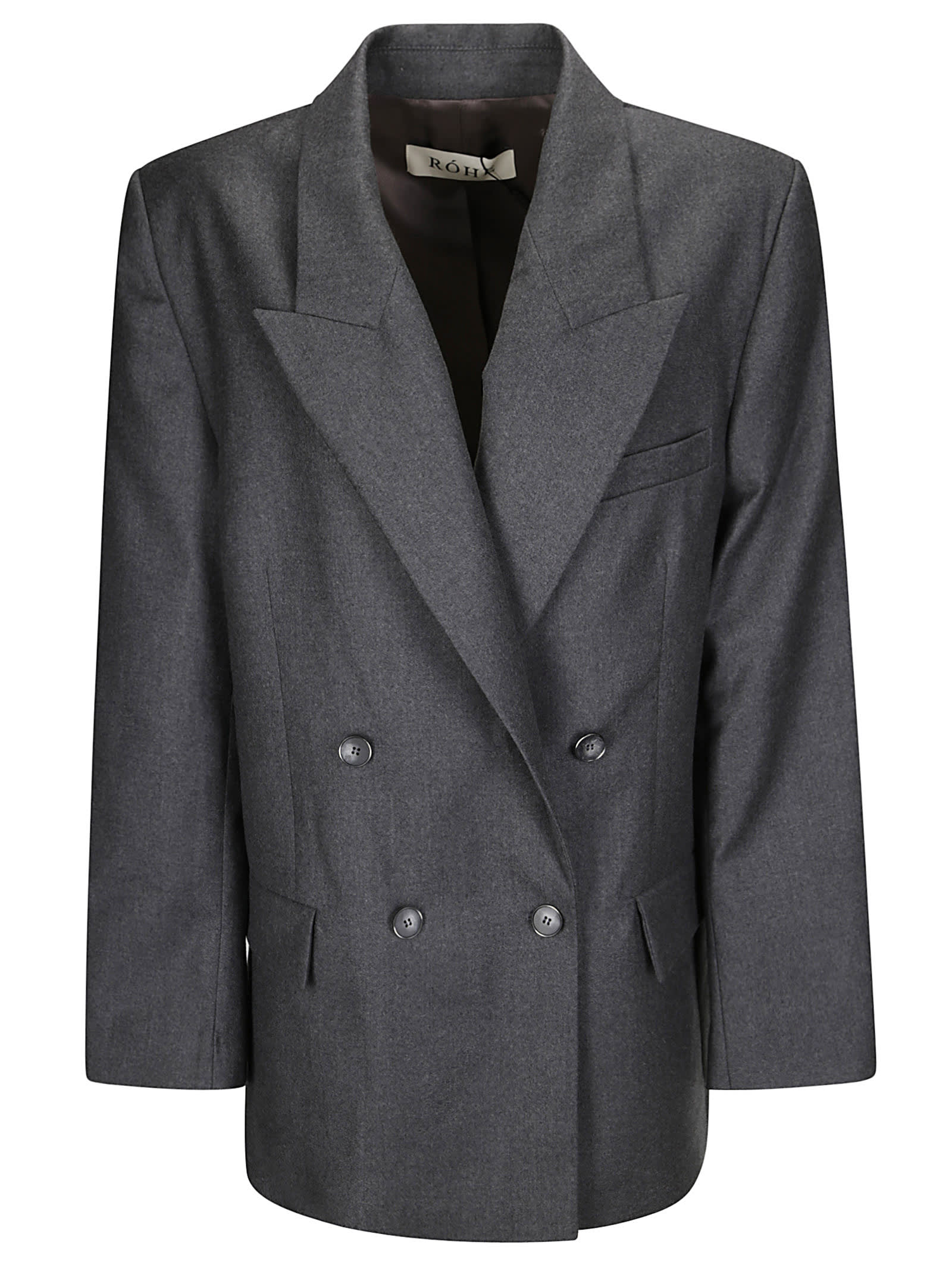 Double-breasted tailored blazer - Grey