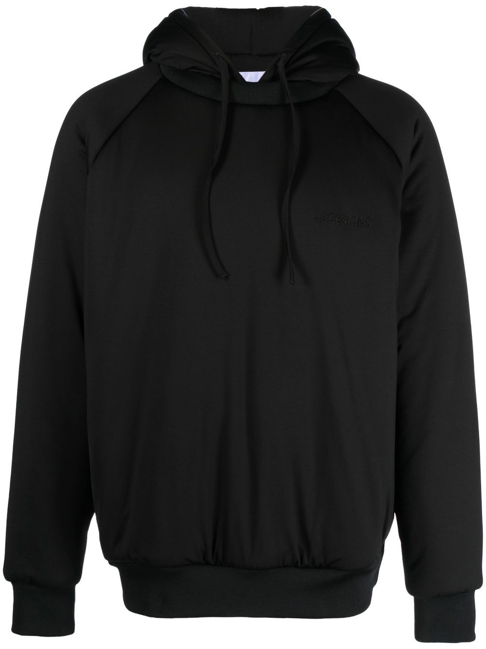 Logo-embroidered hoodie - Black
